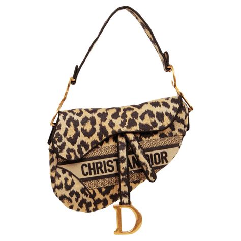 christian dior saddle bag leopard|christian dior tote bag tiger.